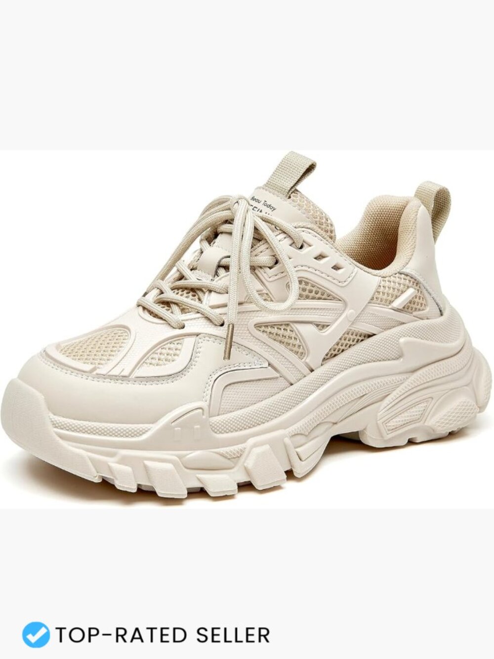 Chunky Platform Sneakers Lace-Up Fashion Shoes Casual Everyday Comfortable